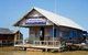 Cambodia: The police station within the fishing community and floating houses on the Great Lake, Tonle Sap, near Siem Reap