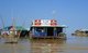 Cambodia: Floating bar and restaurant in the fishing community and floating houses on the Great Lake, Tonle Sap, near Siem Reap